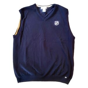 Il Migliore Men's Size L NHL Black V Neck Sweater Vest